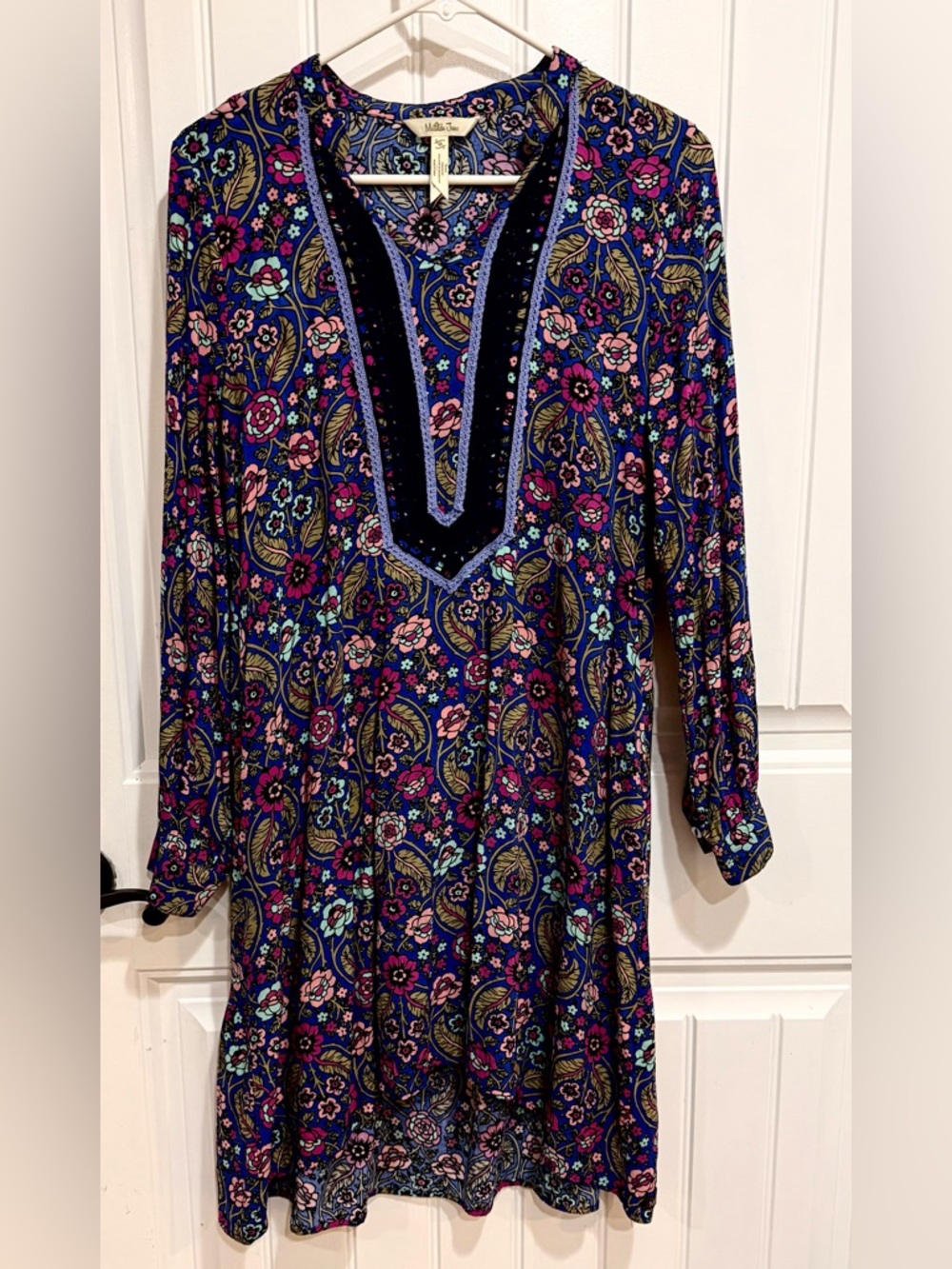 Matilda Jane Navy Floral Paisley Long Sleeve Tunic Dress